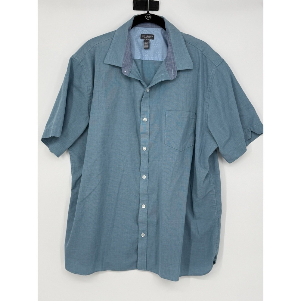 Van Heusen Men's Short Sleeve Button Down XL